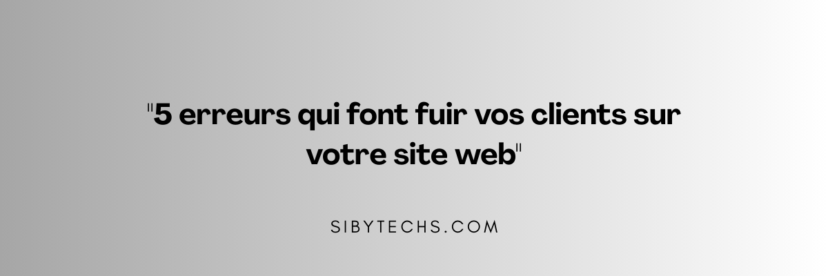 Maximisez votre visibilité en ligne avec SibyTechs Sénégal